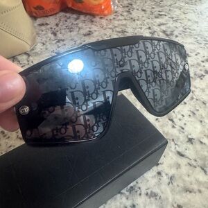 Dior Black Logo Shield Sunglasses